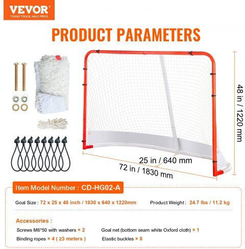 Vevor Soccer Net 182.88x121.92cm