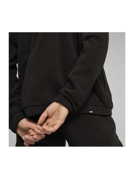 Elevated Women's Sweatshirt Jacket Black
