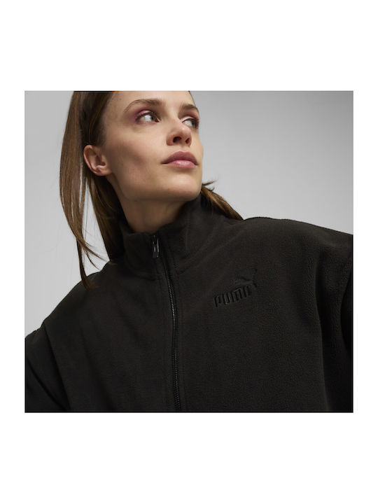 Elevated Women's Sweatshirt Jacket Black