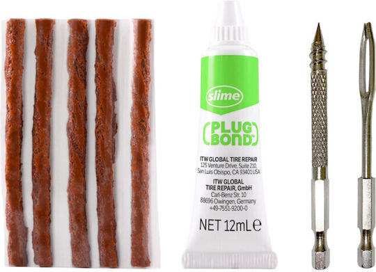 Slime Tubeless Tire Repair Kit Drill Bit Cord Plug Bond Tools 20502