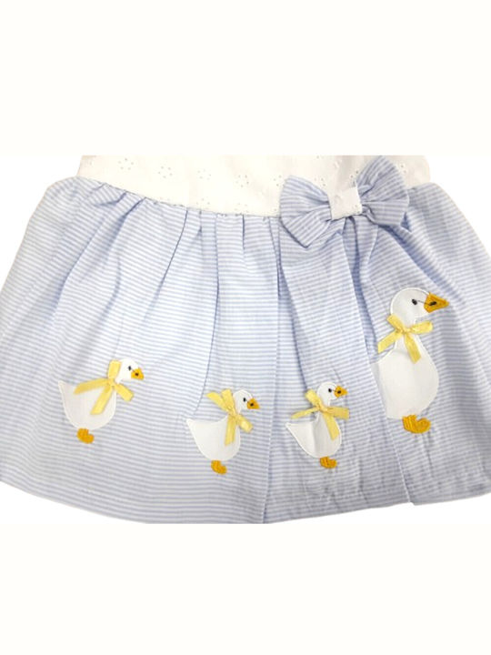 Εβίτα Παιδικό Φόρεμα White Blue Ducks White, Blue
