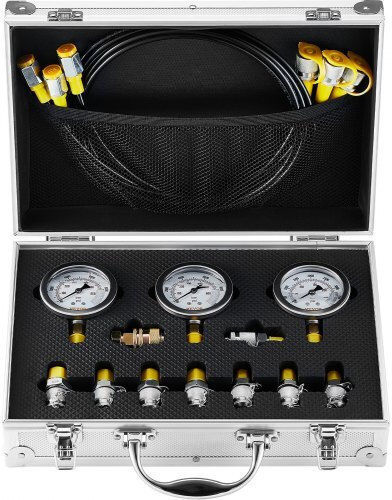 Vevor Hydraulic Test Set Excavators 3 Manometers 9 Connections 3 Hoses Jxybz3t9g000xhz9iv0