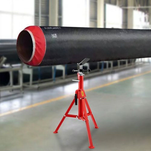 Vevor Βάση Σωλήνων V Head 1/8"-12" Ρυθμιζόμενο Ύψος 28"-52" Φορητή Ανθεκτική Βάση 2500 Lb Ανθρακοχάλυβας Gj1107sgj-vx00001v0