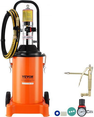 Vevor 12L Air-Operated Grease Pump Hose & Gun Portable Wheels Hyj3jldt0000xhuhbv0