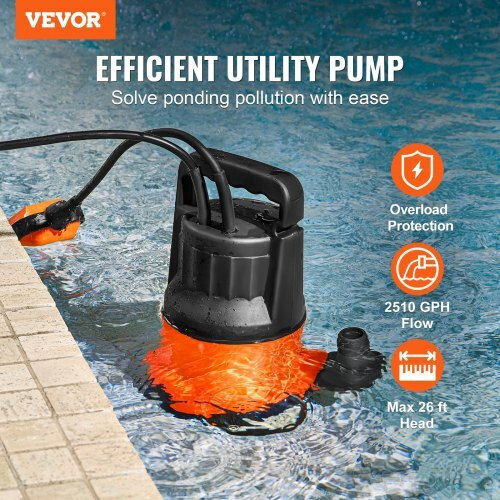 Vevor Pompă de Apă 0.53hp QSSZBSL067HP482VMV2