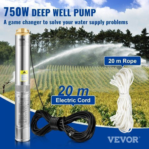 Vevor Μονοφασική Αντλία Γεωτρήσεων 750W SJQSBNZOC750W3JTDV2