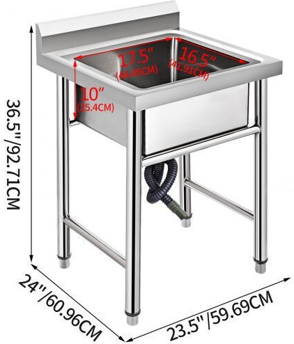 Vevor Faucet Single 60X60X80DCBXGSC01V0 44.45x25.4x41.91cm