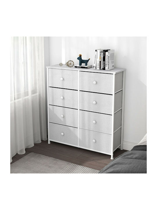 Wooden Chest of Drawers White 80x30x81cm