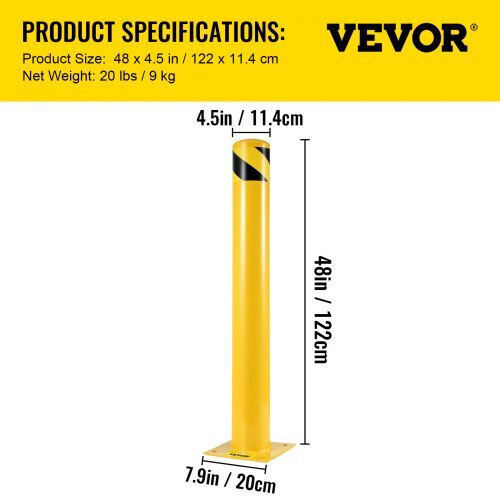 Vevor Конус за движението в Жълт цвят 20см.x20см.