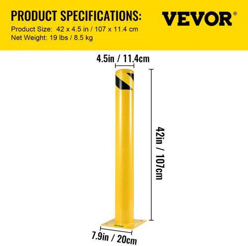 Vevor Con de circulație în Galben Culori 20cm x 20cm