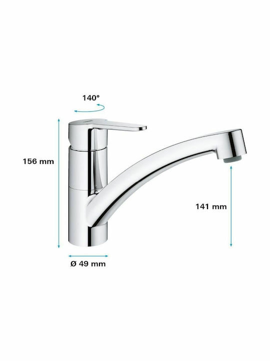 Grohe Start Кухненски Смесител Настолен Сребриста