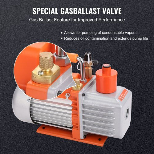 Vevor Αντλία Κενού 7 Cfm 2 Σταδίων Hvac Kdz7cfm370wa1j1t5v2