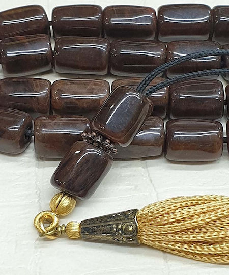Roloi Komboloi Glass Worry Beads Brown 34cm