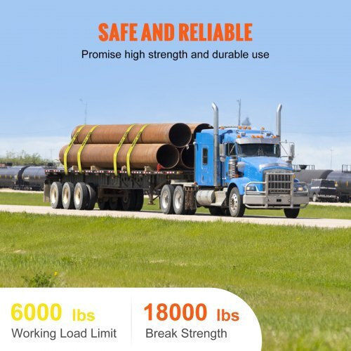 Σετ Ιμάντες Vevor 4"x40' 6000 Lbs 10τμχ Κίτρινο Pgjpdhs4inch4xszkv0