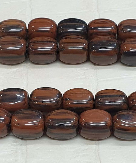 Roloi Komboloi Glass Worry Beads Brown 33cm