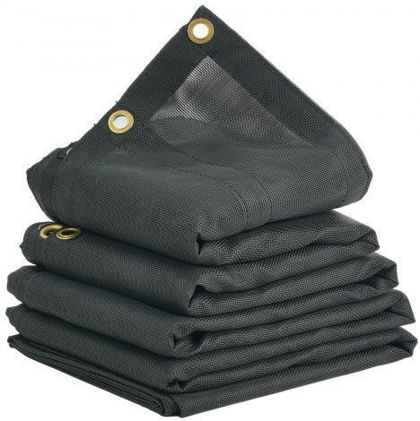 Vevor Schwerlast-PVC-Schwarz-Abdecknetz für Kipper 6 x 14 ft