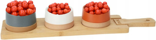 Excellent Houseware Serving Bowl Round Ceramic with Diameter 9.5cm 3pcs