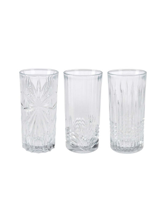 Excellent Houseware Σετ Ποτήρια Νερού από Γυαλί 380ml 3τμχ