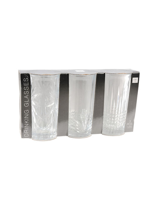 Excellent Houseware Σετ Ποτήρια Νερού από Γυαλί 380ml 3τμχ