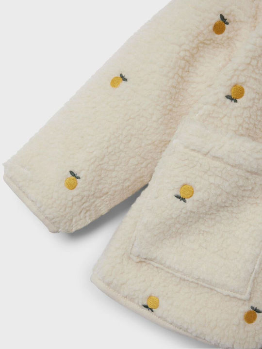 Kids Cardigan Fleece Fog Oranges
