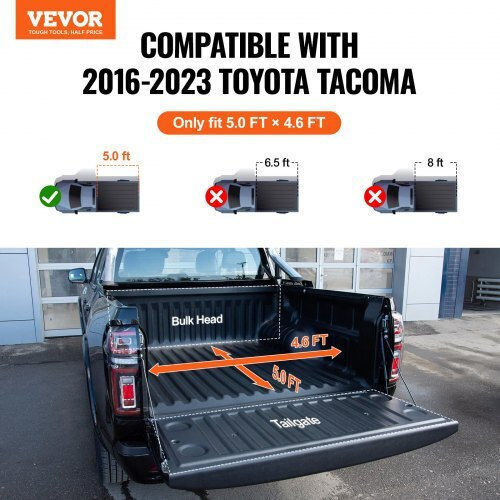 Κάλυμμα Καρότσας Vevor Tri-fold Toyota Tacoma 2016-2023 Zdskchbxgzdsu74s1v9