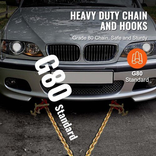 Αλυσίδα Ρυμούλκησης Vevor 5/16" X 3' G80 Άγκιστρα Rtj & Grab 10800 Lbs Rtjgtlmgdx1jfoyfcv0
