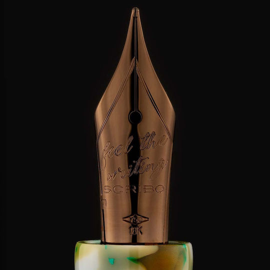 Scribo La Dotta Travertino Fountain Pen Gold 18ct M Medium