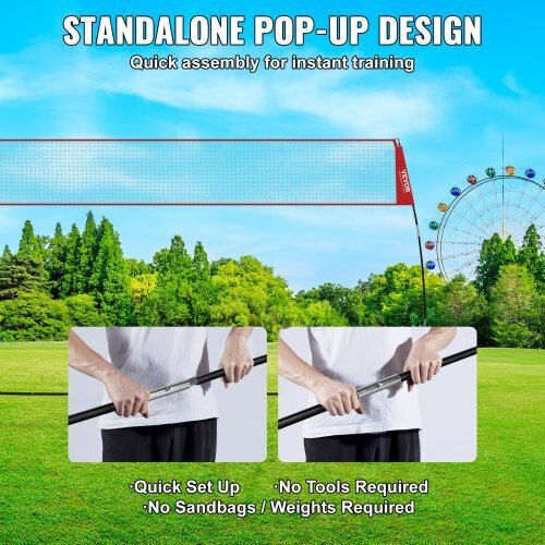 Vevor Portable Volleyball Net Indoor or Outdoor Use Adjustable Height Carrying Bag Professional Volleyball Coach Training for Hits or Serves Pqxlw14yc00098f67v0