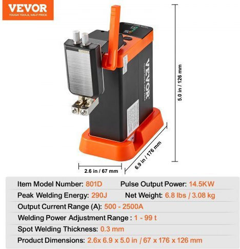 Vevor DRDCDHJ030MMIXNR5V2 Κολλητήρι Μπαταρίας
