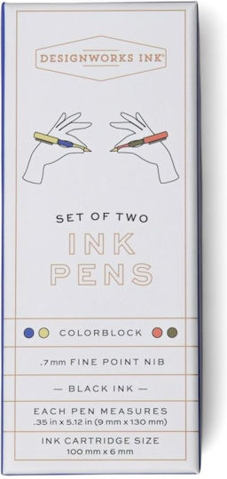 Σετ Στυλό Πολυτελείας Cobalt & Army Green Μαύρο 2τμχ./0.7mm Designworks Ink