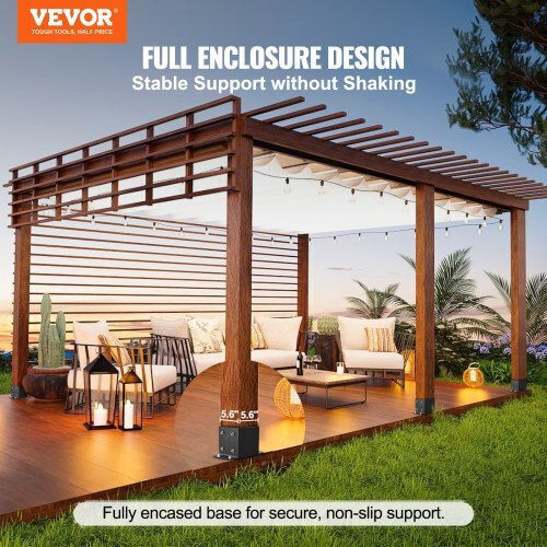 Vevor Basis für Gartenpergola aus 152.4x152.4cm 4Stück