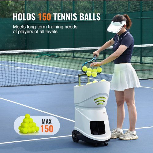 Portable Automatic Tennis Ball Launcher Machine Vevor Training Wqfqjyx06jcksgf84v2