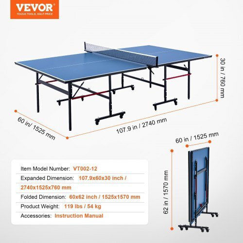 Vevor Πτυσσόμενo Τραπέζι Ping Pong Εσωτερικού Χώρου