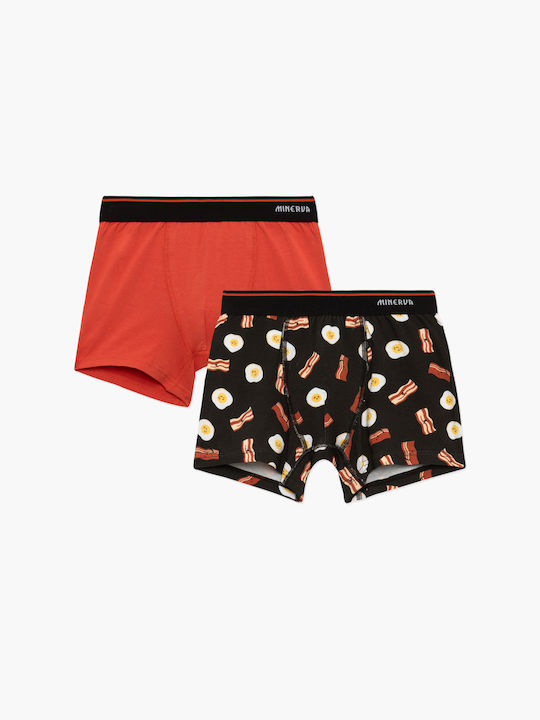 Minerva Set of Kids' Boxers Chili, Black 2pcs