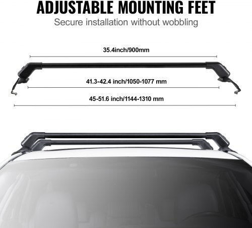 Vevor Universal Roof Bar Vehicles Without Rails Aluminum Lock Hgjtykllcdklot0k8v0