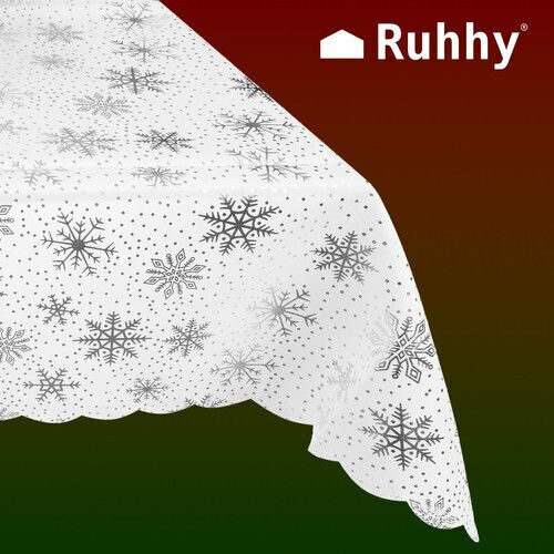 Ruhhy Weihnachtlich Tischtuch Weiß L260xB140cm.
