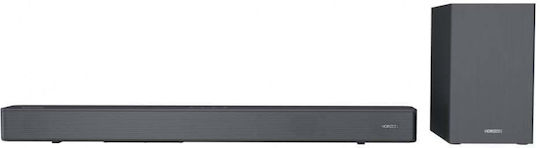 Horizon-Europe Soundbar 2.1 Bluetooth und HDMI 110W mit kabellosem Subwoofer und Fernbedienung Schwarz HAV-S2630W