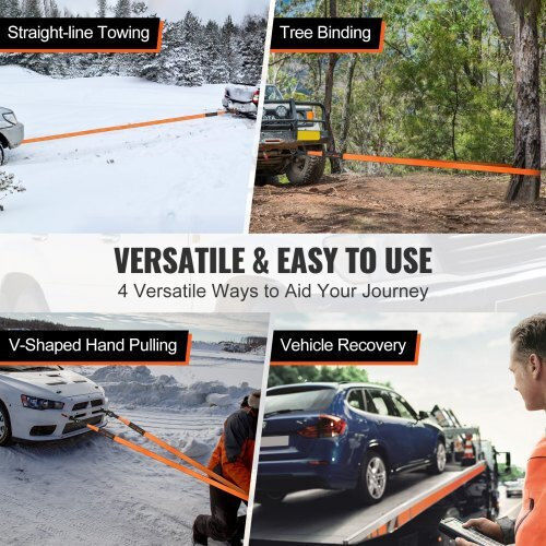 Vevor Off-road Recovery Kit Strap 30,000 Lbs Shackles 44,092 Lbs ATV Jeep Trucks Jpjygjb5j0005fpt8v0