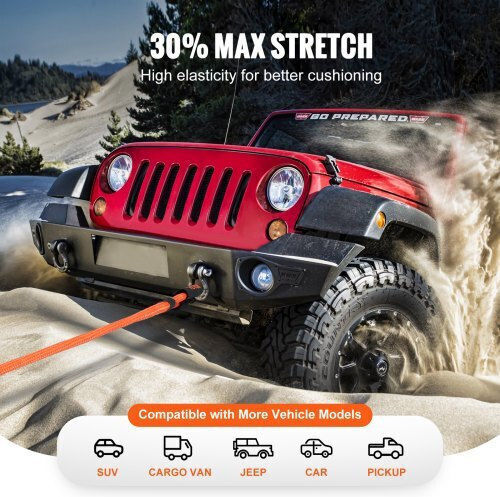 Vevor Recovery Rope 1" X 30' 38,000 Lbs Jeep Atv Utv Suv Tractor Sznl1in30ft0dlhpjv0