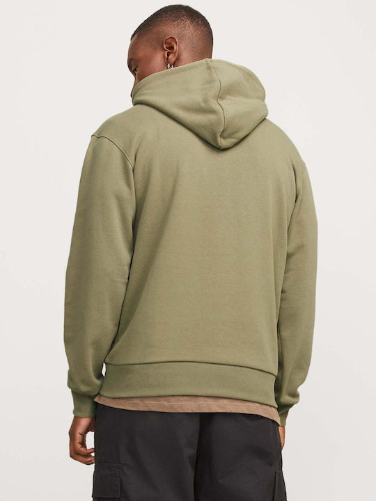 Jack & Jones Logo Sweat Sweatshirt with Hood Green