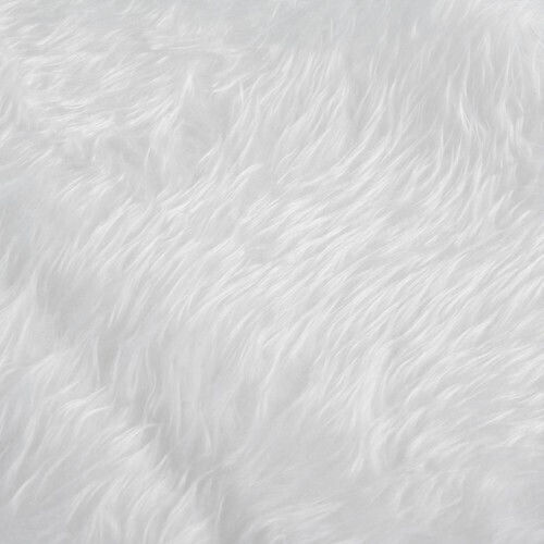 Christmas Tree Skirt Polyester ''Tree'' White with Furry Texture D90cm.