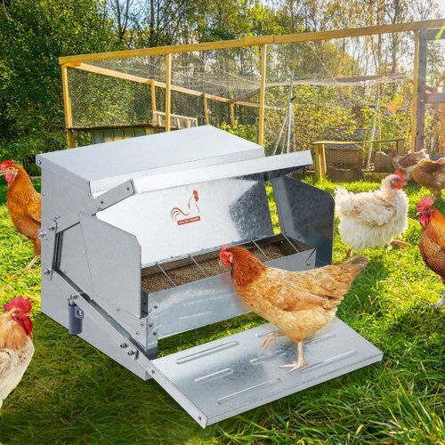 Vevor Automat Alimentator pentru Găini și Păsări cu Capacitate 11kg 48x40.5x28.5cm.