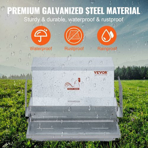 Vevor Automat Alimentator pentru Găini și Păsări cu Capacitate 11kg 48x40.5x28.5cm.