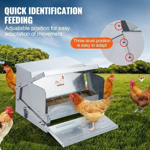 Vevor Automat Alimentator pentru Găini și Păsări cu Capacitate 11kg 48x40.5x28.5cm.