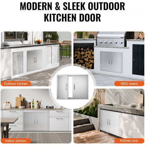 Πόρτα Bbq Vevor 787x609 Mm Ανοξείδωτη Διπλή Εξωτερική Κουζίνα Smmbscjmys31ipp30v0