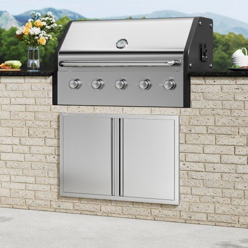 Grill Outdoor Kitchen Door BBQ Door Vevor 914x610 Mm Stainless