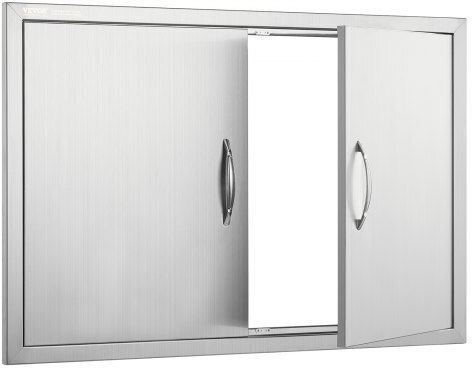 Vevor BBQ Door 889x610 mm Double Stainless Steel Outdoor Kitchen