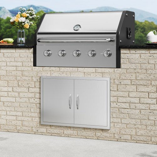 Πόρτα Bbq Vevor 838x558 Mm Διπλή Ανοξείδωτη Εξωτερική Κουζίνα Smmbscjmys33qvdxtv0