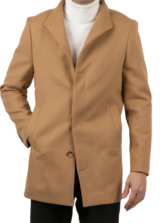 Dezign Men's Half Coat Camel