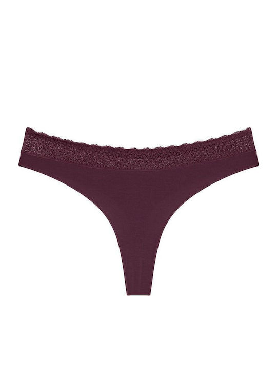 Feel Modal Γυναικείο String Μπορντώ